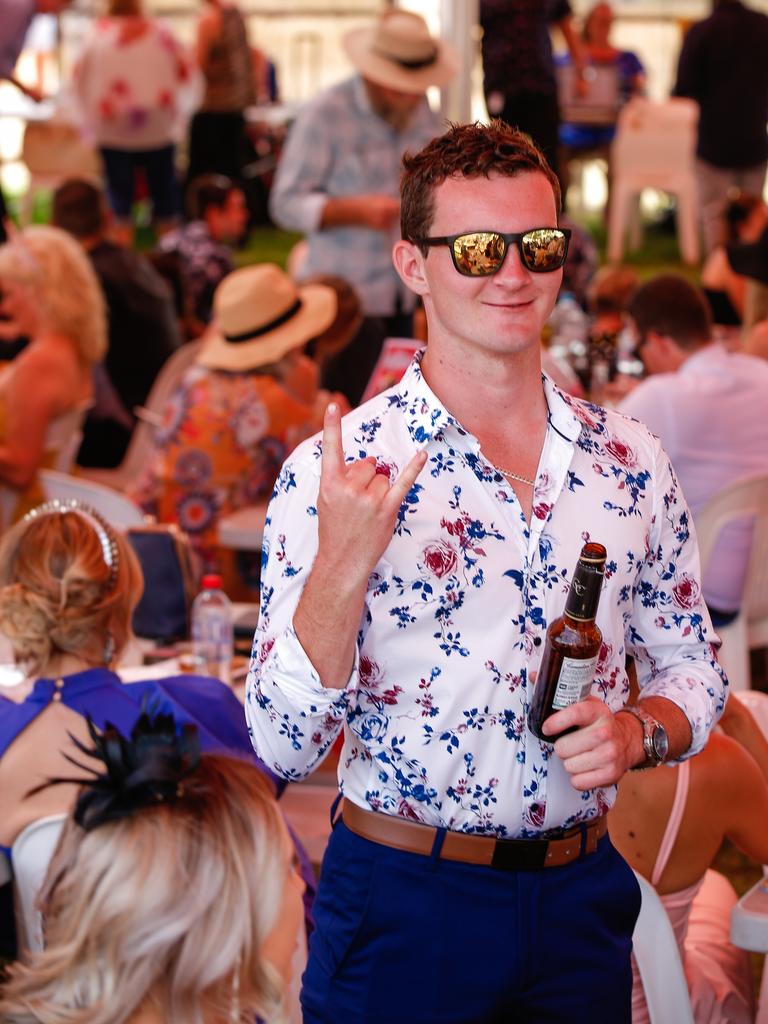 Roarke Bentley as punters enjoy the 2020 Great Northern Darwin Cup Picture: GLENN CAMPBELL