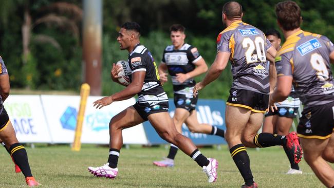 JJ Collins runs the ball for Tweed Seagulls. Picture: Dylan Parker