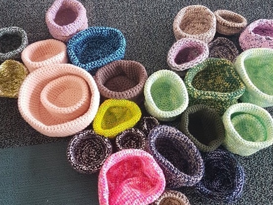 Crochet creations for injured wildlife.