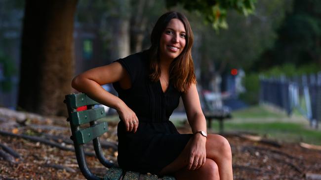 16/04/2018. Clare Veness is from Edinburgh and came over to Australia on a skilled migrant visa in 2015, she is now a Permanent Resident. Photographed near her home in Waterloo in Sydney's inner South. Britta Campion / The Australian