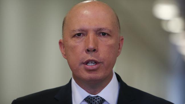 Home Affairs Minister Peter Dutton. 