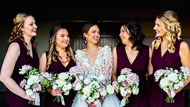 Wedding of Matt Renshaw and Josie Harvey. Picture: Sally Davison