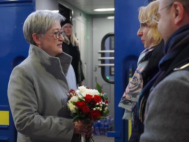 18/12/2024: Australia's foreign minister Senator Penny Wong arrives in Kyiv, Ukraine. PIC: Mazoe Ford