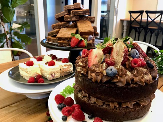 The Cunning Culinarian’s freshly baked cakes and brownies. Picture: Jenifer Jagielski