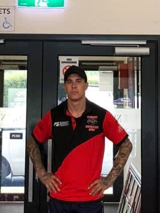 Romsey signing Mitch Jensen shows off his new colours. 