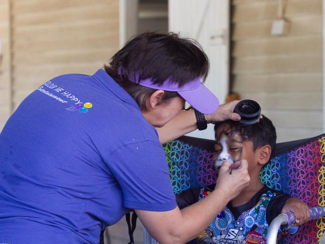 Face painting was a hit among the kids.