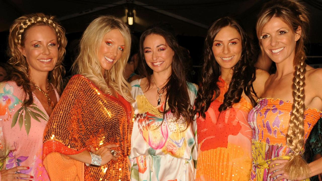 Charlotte Dawson and Annalise Braakensiek, pictured at left, at a fashion show for designer Camilla Franks at the Australian Fashion Week in Sydney. 