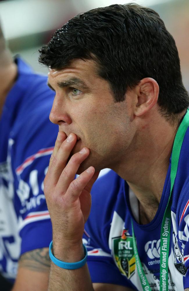 Michael Ennis watches on as the Bulldogs concede the 2014 grand final to South Sydney