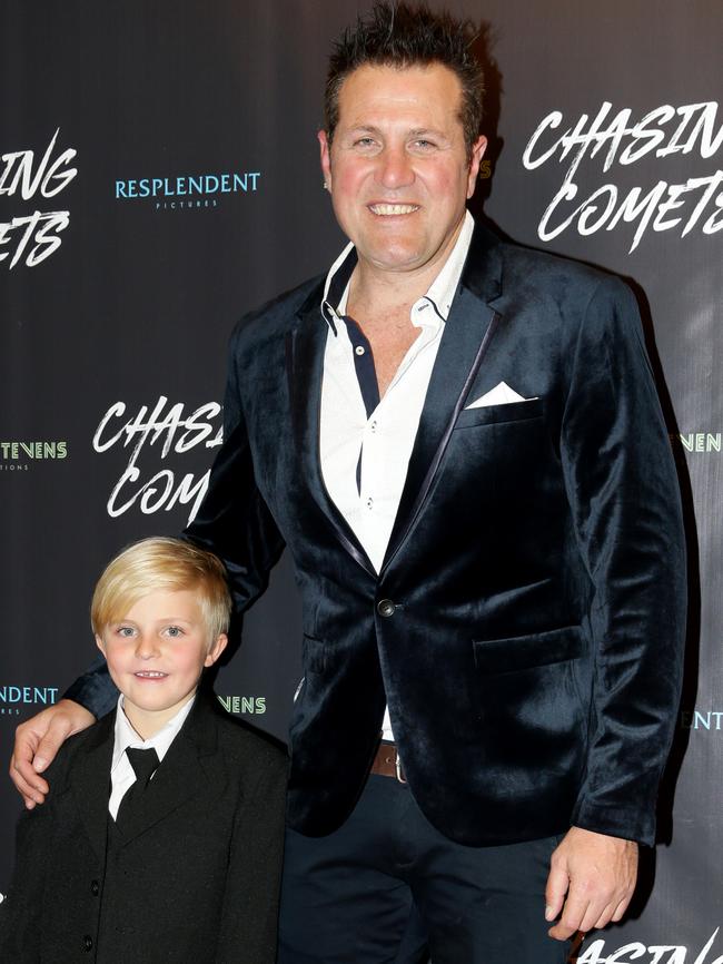 Jason Stevens with actor Zahn Matchett at the Chasing Comets premiere. (Jonathan Ng)