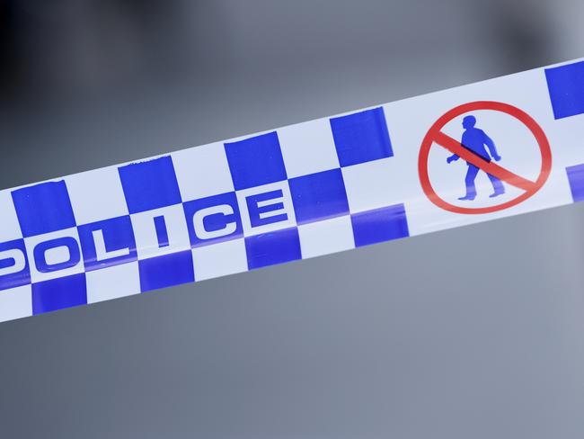 Generic image of police tape outside a crime scene on William Street in the Melbourne CBD on Wednesday, February 5, 2020. (AAP Image/James Ross) NO ARCHIVING