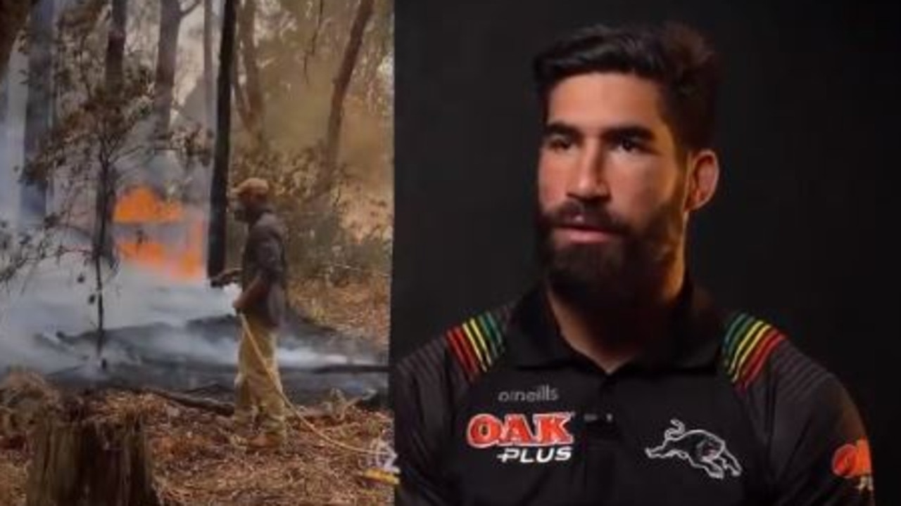James Tamou recounts his experience defending homes from the bushfires. Picture: Penrith Panthers.