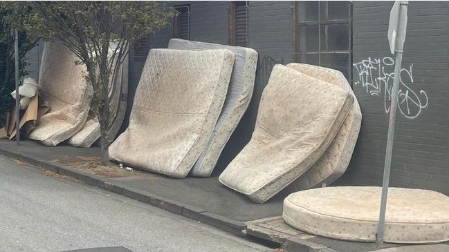 Gotham City's fleet of heavily used mattresses as hard rubbish.