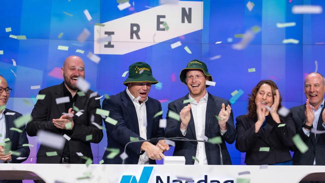 Iren founders Dan and Will Roberts (wearing bucket hats) have secured 816 Nvidia H100 chips, which cost about $25,000 each.