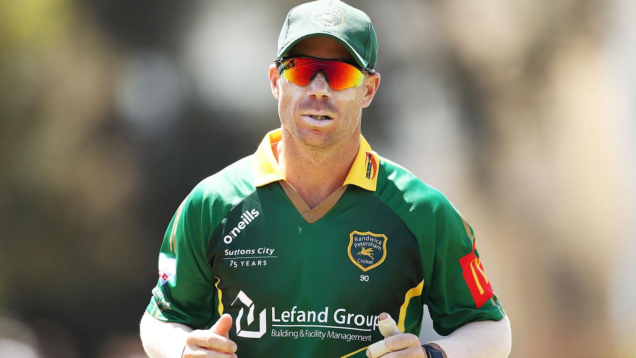 David Warner fields during thematch between Randwick-Petersham and Sutherland.