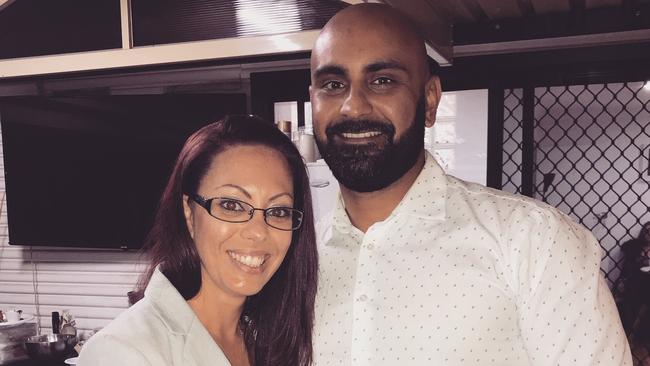 Mindset coach Katie Pinto and her husband Ryan. Katie is working to pay off three credit card debts. Picture: Supplied.