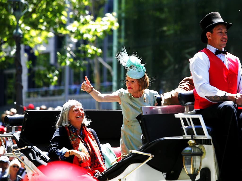 Gai Waterhouse. The Emirates Melbourne Cup Parade down Swanson Street. Picture: Bradley Hunter