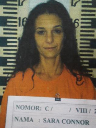 Police mugshot of Sara Connor. Picture: Supplied.