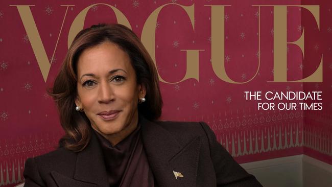 Vice President and Democratic presidential nominee Kamala Harris appears on the cover of Vogue Magazine. Picture: Annie Leibovitz / Vogue