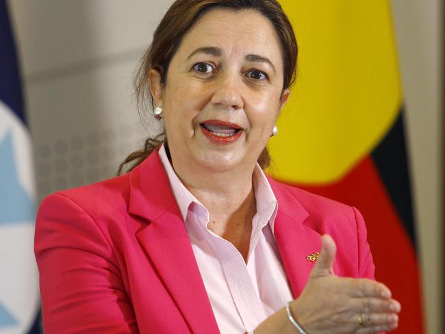 BRISBANE, AUSTRALIA - NewsWire Photos JANUARY 7, 2022: Queensland Premier Annastacia Palaszczuk during a press conference in Brisbane. Picture: NCA NewsWire/Tertius Pickard