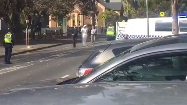 A person has been arrested during a counter-terror operation in Melbourne. Picture: Carrie Greenbank/Nine