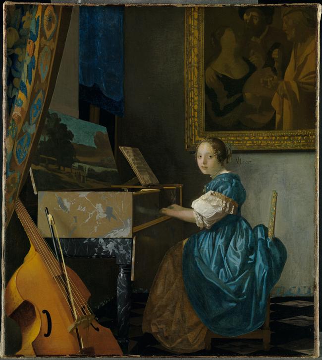 Johannes Vermeer, A young woman seated at a virginal 1670 72, National Gallery, London, Image courtesy the National Gallery, London