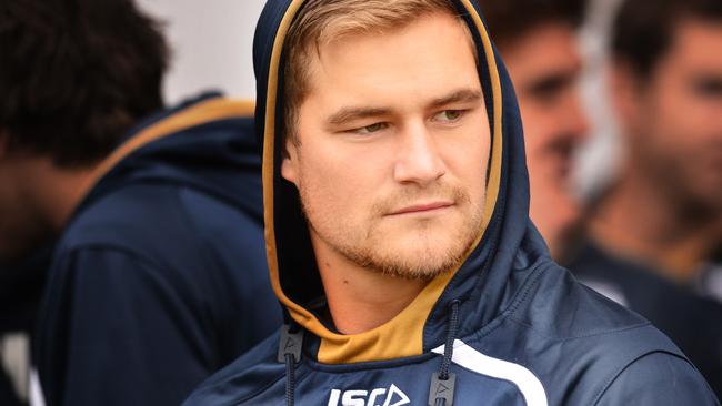 Chris Scott press conference at the Geelong Cats - Footy clinic with AFL players and Geelong Cats AFL Players Tom Ruggles, Possible AFL debut this weekend against Hawthorn Picture: Mitch Bear