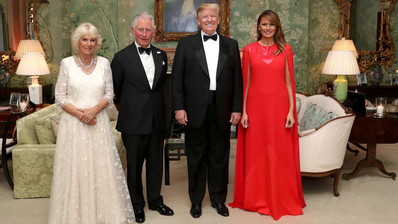 The Trumps were given ample photo ops with Prince Charles and Camilla, Duchess of Cornwall, but that wasn’t going to cut it for the POTUS. Picture: Chris Jackson/Getty