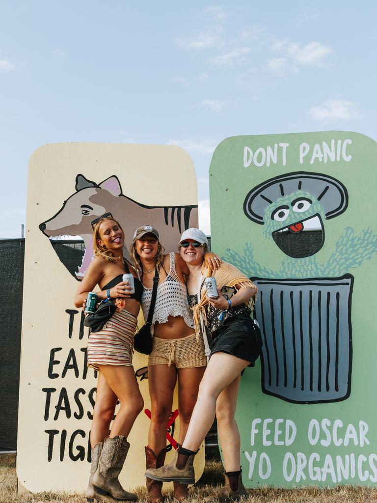 Revellers enjoy the atmosphere at this year's Party in the Paddock 2025. Picture: Aiesha Hanson