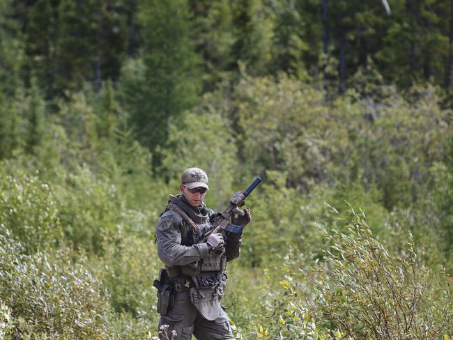 Ground, air and water searches were concentrated on the remote community of Gillam, about 3,300km east of the murder scene. Picture: Angus Mordant for NewsCorp Australia