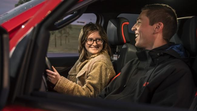 Anna Higson, 16, at Ford's Driving Skills For Life program.