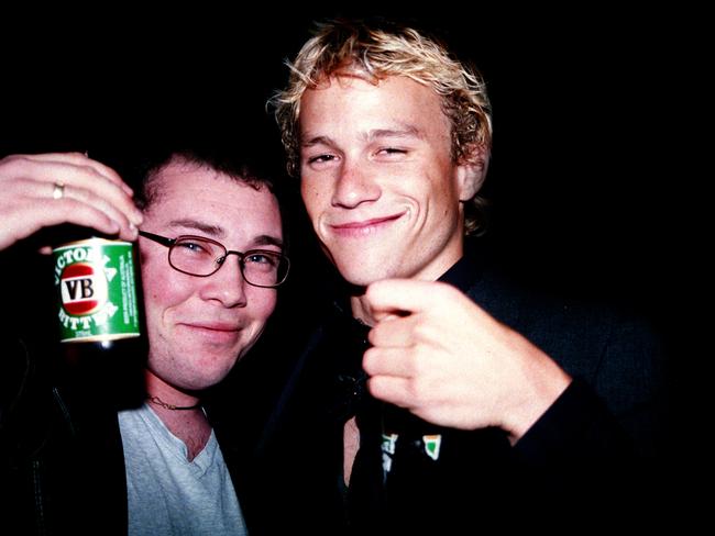 Sinking a VB with Heath Ledger.