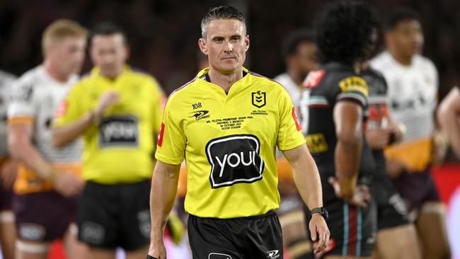 NRL grand final referee Adam Gee did a brilliant job. Picture: NRL Photos