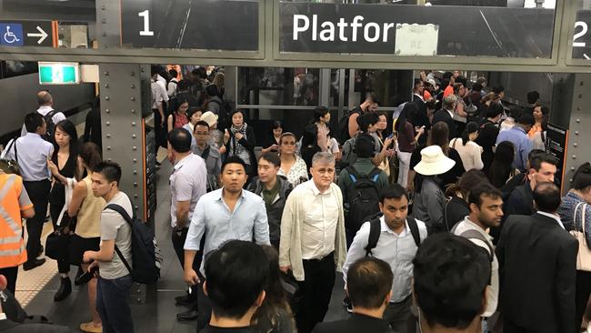 Sydney Trains is reporting major delays on all lines. Picture: News Corp Australia