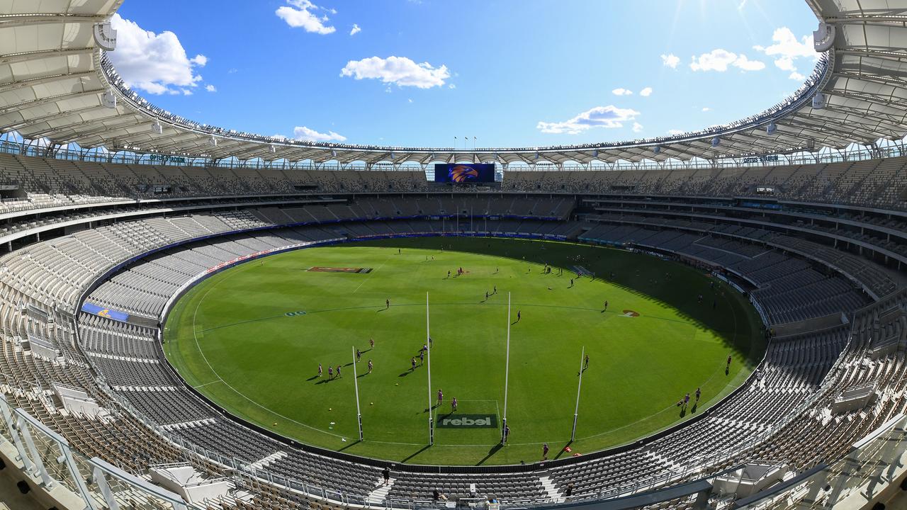 Empty stadiums will be the norm after coronavirus chaos with many sporting events and competitions cancelled and some postponed. (Photo by Daniel Carson/AFL Photos via Getty Images via Getty Images)
