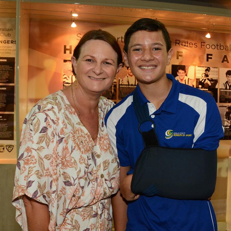 Leigh and Blake Moana at GC Academy of Sport Awards night at Southport Sharks, Parkwood. Pic: Regina King.