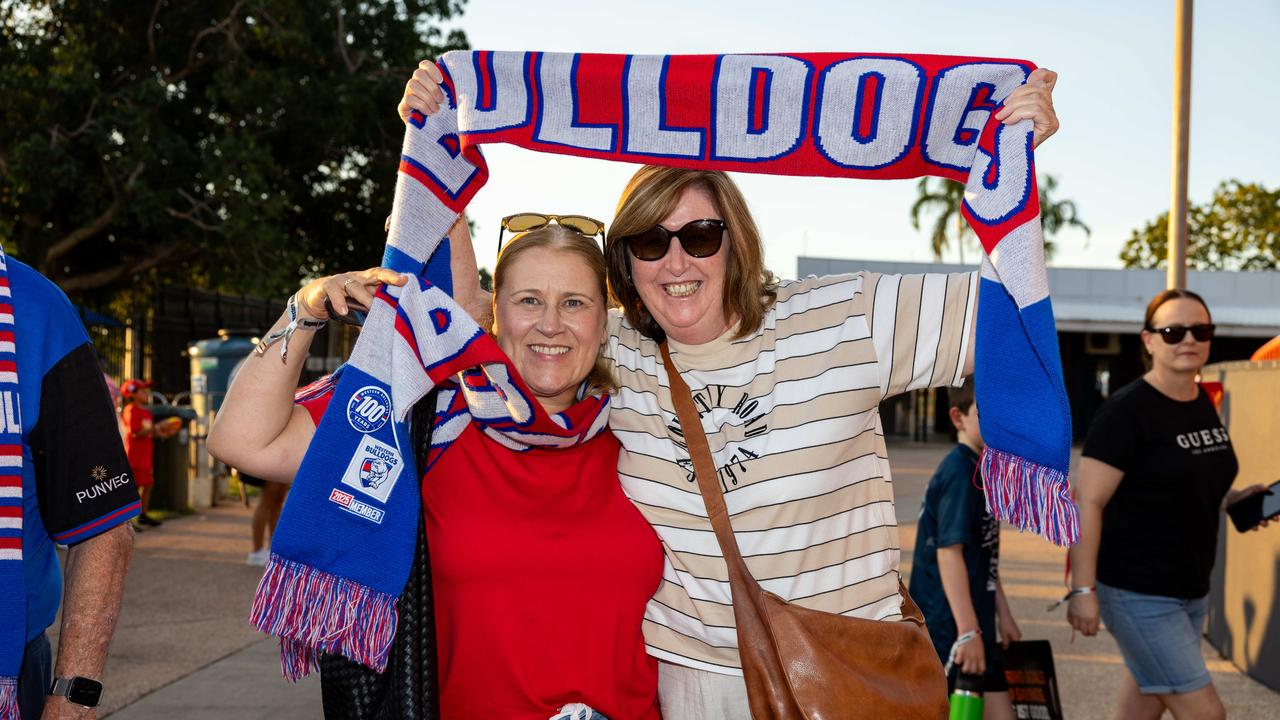 Fans at the Gold Coast Suns v Western Bulldogs 2025 AFL match at TIO Stadium. Picture: Pema Tamang Pakhrin