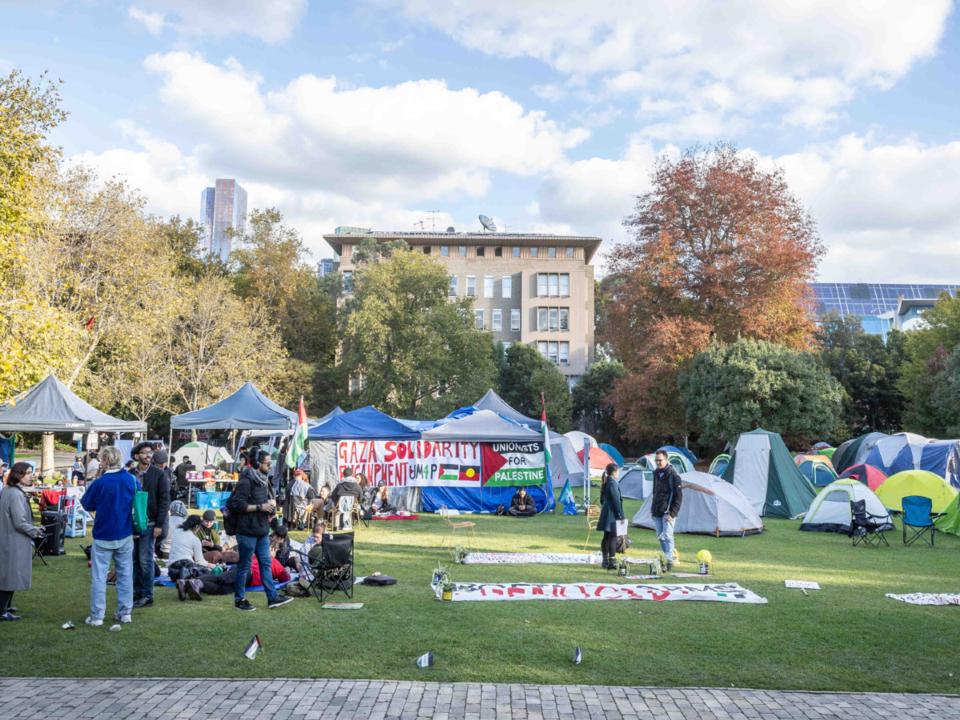 Pro-Palestine protesters stage sit-in at Melbourne University