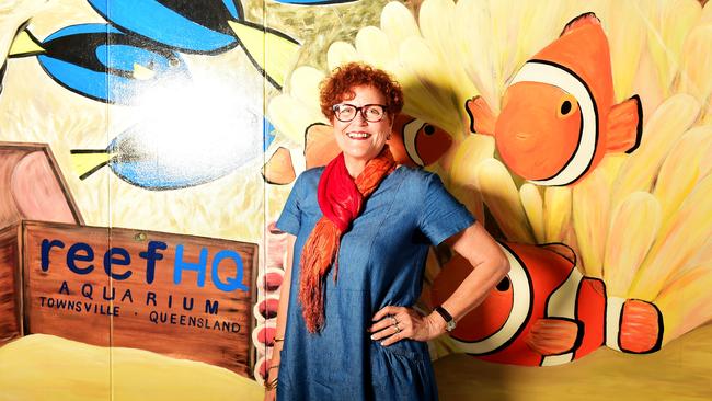 Herbert MP Cathy O'Toole outside the Reef HQ in Townsville