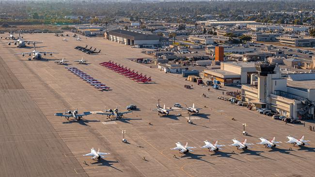 Some of the US planes which took part in the US version. The Gold Coast event will attract planes from air forces around the world.