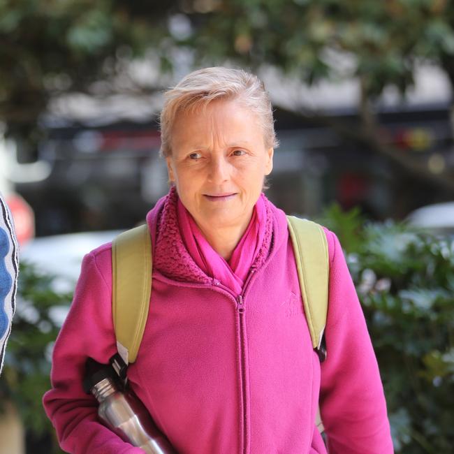 Marilyn Bodnar enters the Downing Centre Court in 2017. Picture: John Grainger