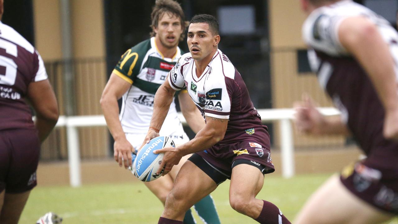 Jamal Fogarty in action for Burleigh at Intrust Super Cup level against Ipswich. Picture: SMP Images