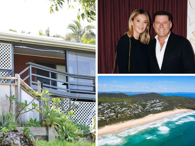 A beach shack owned by a prominent Brisbane lawyer neighbouring Karl and Jasmine Stefanovicâs luxury Noosa home may soon be no more after an application to demolish it was lodged with council.