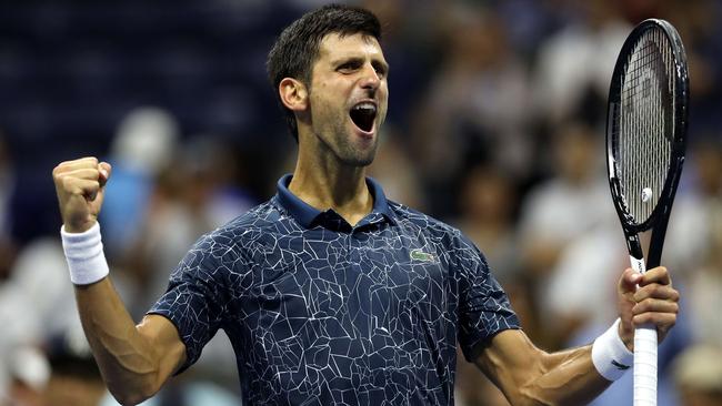 Novak Djokovic downs Kei Nishikori.