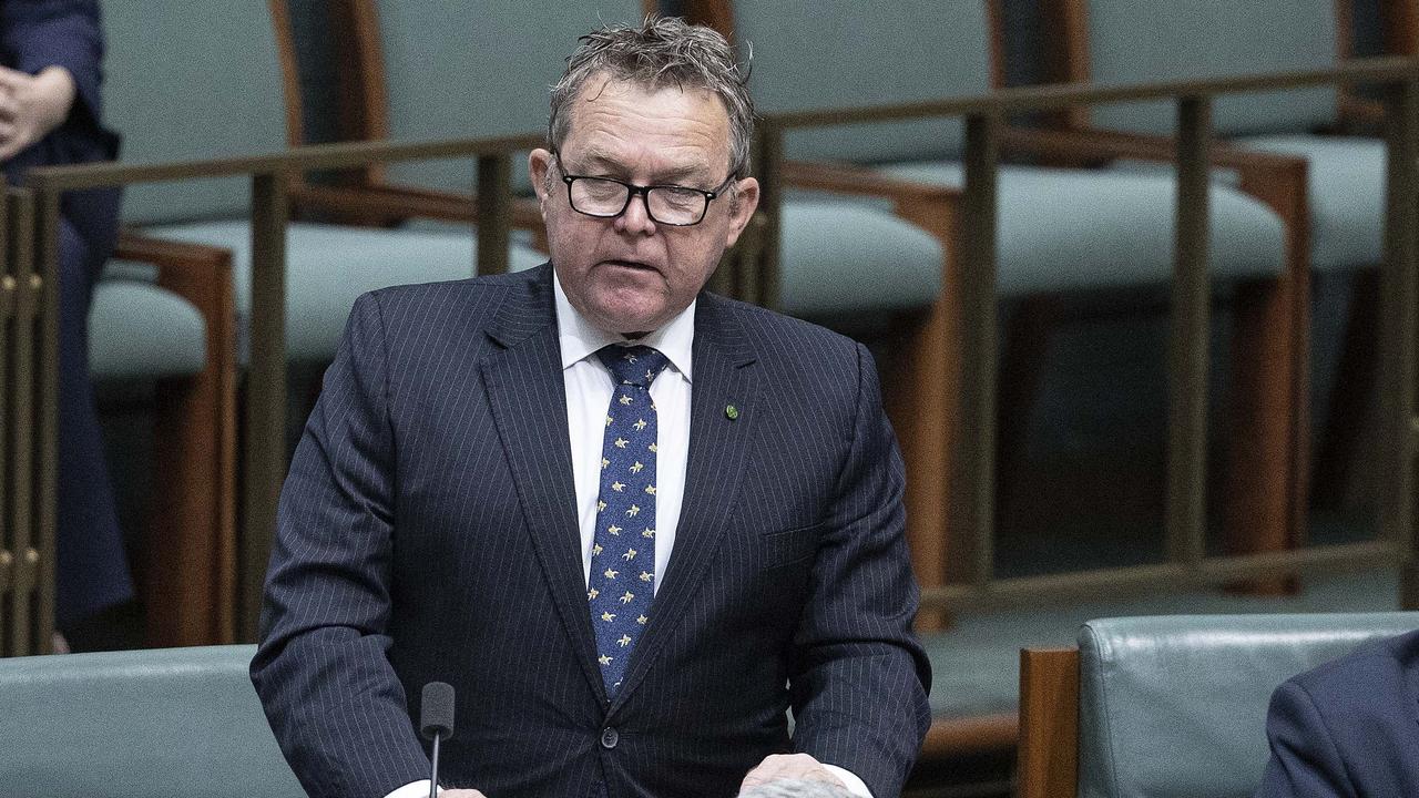 Colin Boyce speaks in Parliament House, Canberra. Picture: NCA NewsWire/Gary Ramage.