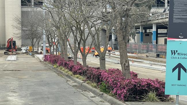 Construction work at Westfield Knox. Picture: Kiel Egging