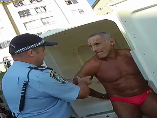 Bondi local celebrity Dimitri Moskovich’s dramatic arrest.