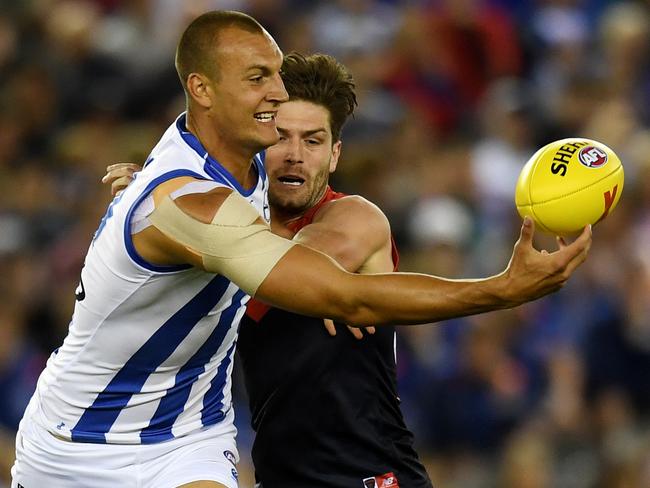 Braydon Preuss in action against his new club in 2017.