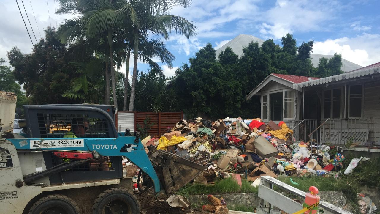 Piles of junk removed from Plunkett St. Picture: Graya Construction