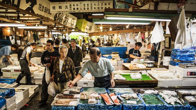 The Tsukiji fish market is a must-visit when in Tokyo.