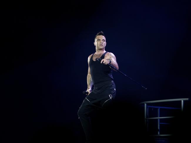 Robbie Williams kicks off the Australian leg of his Let Me Entertain You Tour at Perth Arena. PHOTO: MARIE NIRME